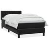 vidaXL Boxspringbett mit Matratze Schwarz 90x210 cm Samt