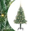vidaXL K&uuml;nstlicher Weihnachtsbaum beschneit mit LED Licht 120 cm