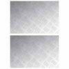 vidaXL Treppe Tritt Rechtwinklig 2 pcs Silber 60 x 40 cm Aluminium