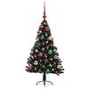 vidaXL K&uuml;nstlicher vorbeleuchteter Weihnachtsbaum Schwarz 120 cm PVC