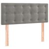 vidaXL Boxspringbett mit Matratze Hellgrau 100x200 cm Samt