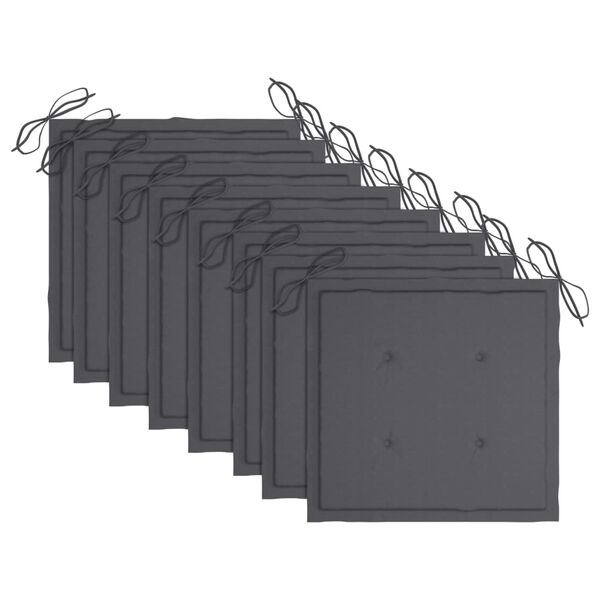 vidaXL Garten-Essst&uuml;hle 8 Stk. mit Kissen Massivholz Akazie