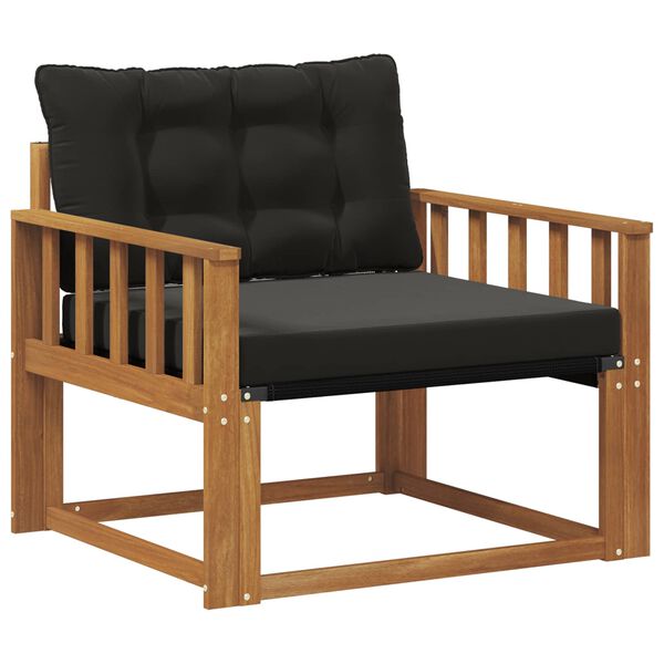 vidaXL Outdoor-Sofagarnitur Massives Akazienholz und Textilene Natur