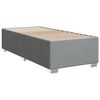 vidaXL Boxspringbett mit Matratze Hellgrau 90x190 cm Stoff