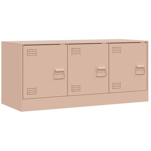 vidaXL TV-Schrank Rosa 99x39x44 cm Stahl