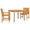 vidaXL Garten Essgruppe 3 Stk. Braun Massivholz Akazie