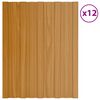 vidaXL Dachpaneel 12 pcs Natur 60 x 45 cm Verzinkter Stahl