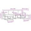 vidaXL Outdoor-Sofagarnitur 6 pcs Natur und Beige Holzwerkstoff