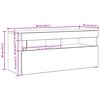 vidaXL TV-Schrank mit LED-Leuchten Schwarz 90x35x40 cm