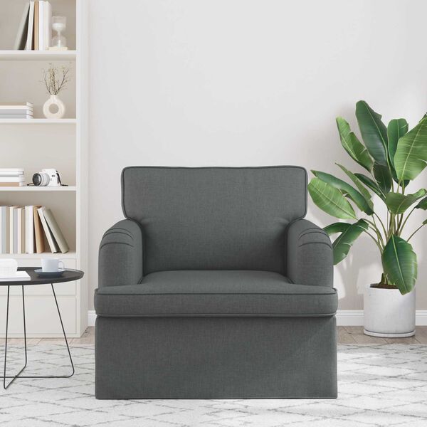 vidaXL Sofa 60cm Dunkelgrau Metall