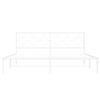 vidaXL Bettgestell mit Kopfteil Metall Wei&szlig; 183x213 cm