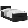 vidaXL Ottoman-Bett mit Matratze Schwarz 90x200 cm Stoff