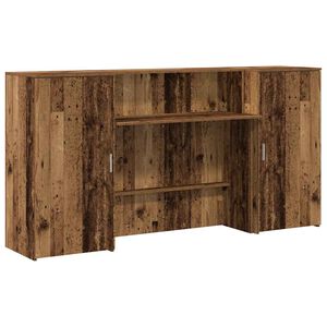vidaXL Empfangstheke Altholz-Optik 200x50x103,5 cm Holzwerkstoff