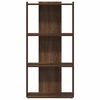 vidaXL B&uuml;cherregal 3 B&ouml;den Braun Eiche-Optik 60x30x120cm Holzwerkstoff