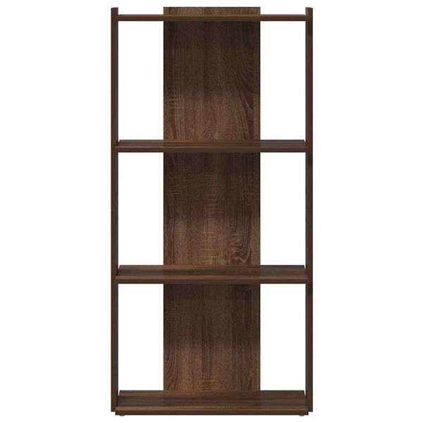 vidaXL B&uuml;cherregal 3 B&ouml;den Braun Eiche-Optik 60x30x120cm Holzwerkstoff