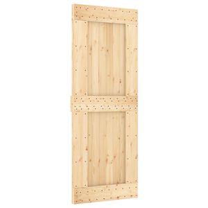 vidaXL Schiebet&uuml;r NARVIK 80 x 210 cm (152,5 cm) Nat&uuml;rlich und Schwarz