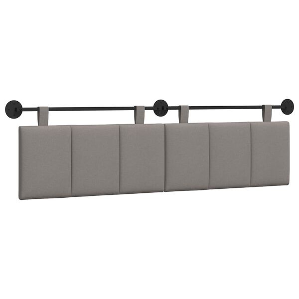 vidaXL H&auml;ngevorderseite Wandmontiert Taupe 190 x 55 x 5 cm Stoff