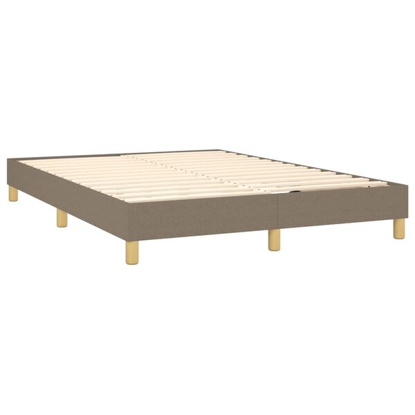 vidaXL Boxspringbettgestell Taupe 140x190 cm Stoff