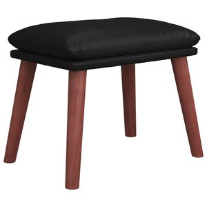 vidaXL Fu&szlig;hocker Schwarz 45x29,5x35 cm Kunstleder
