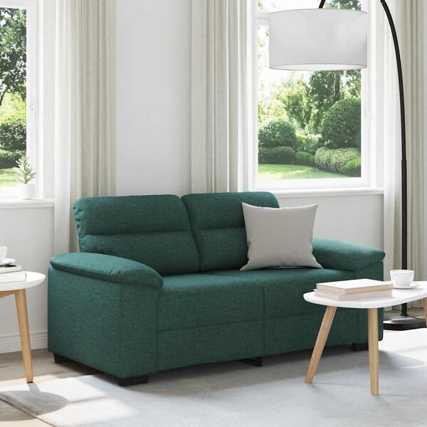 vidaXL 2-Sitzer-Sofa Dunkelgr&uuml;n 160x81x84 cm Stoff
