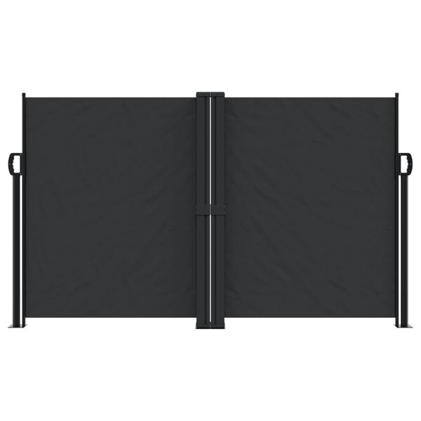 vidaXL Seitenmarkise Ausziehbar Schwarz 140x1200 cm