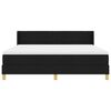 vidaXL Boxspringbett mit Matratze Schwarz 200 x 180 cm Polyester