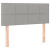 vidaXL Boxspringbett mit Matratze Hellgrau 120x200 cm Stoff