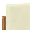 vidaXL Sofagarnituren 3 pcs Natur und Creme Massivholz Akazie