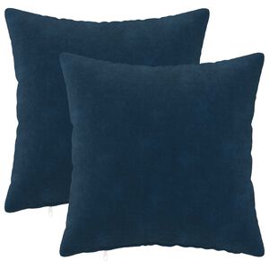 vidaXL Kissenbezug 2 pcs HEERLEN Blau 30 x 30 cm Mikrofaser Fleece