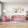 vidaXL Sofa 2 pcs Rosa 228 x 78 x 80 cm Samt