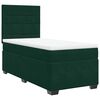 vidaXL Boxspringbett mit Matratze Dunkelgr&uuml;n 90x190 cm Samt