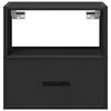 vidaXL Wand-Nachttische 2 Stk. Schwarz 40x31x39,5 cm