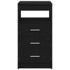 vidaXL Schubladenschrank Schwarz Eichen-Optik 40x50x76cm Holzwerkstoff