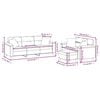 vidaXL 3-tlg. Sofagarnitur mit Kissen Beige Mikrofasergewebe