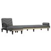 vidaXL Schlafsofa in L-Form Dunkelgrau 260x140x70 cm Stoff
