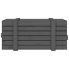 vidaXL Truhe Grau 91x40,5x42 cm Massivholz Kiefer