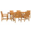 vidaXL Garten Essgruppe 7 stk. Braun 200 x 90 x 74 cm