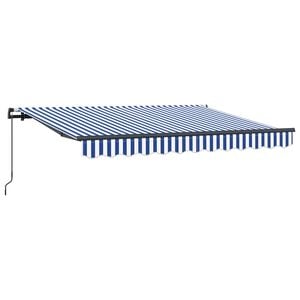 vidaXL Ausziehbare Markise Blau 250 x 200 cm Stoff