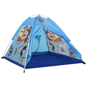 vidaXL Spielzelt f&uuml;r Kinder Blau 120x120x90 cm