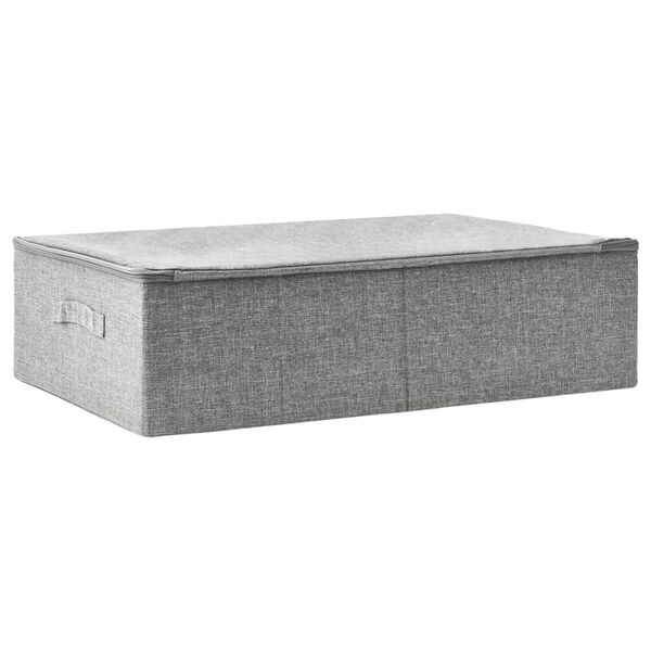 vidaXL Aufbewahrungsbox Stoff 70x40x18 cm Grau
