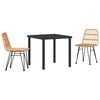 vidaXL Garten Essgruppe 5 pcs Schwarz Pulverbeschichteter Stahl