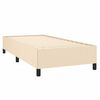 vidaXL Bettgestell ohne Matratze Creme 90x190 cm Stoff