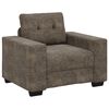 vidaXL Sofa 3 pcs Dunkelgrau Leinenmischgewebe