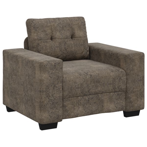 vidaXL Sofa 3 pcs Dunkelgrau Leinenmischgewebe