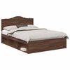 vidaXL Bettrahmen Braun Eichen-Optik 140 x 200 cm Massives Kiefernholz