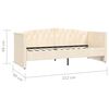 vidaXL Tagesbett mit Matratze USB Creme Samt 90x200 cm