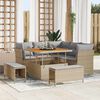 vidaXL Gartensofa-set 8 pcs Beige Poly-Rattan