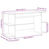 vidaXL Schreibtisch Braun Eichen-Optik 140x50x75 cm Holzwerkstoff