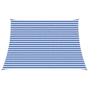 vidaXL Sonnensegel Blau und Wei&szlig; 3 / 4 x 3 m HDPE