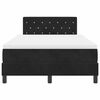 vidaXL Boxspringbett mit Matratze Schwarz 120 x 200 cm Samt
